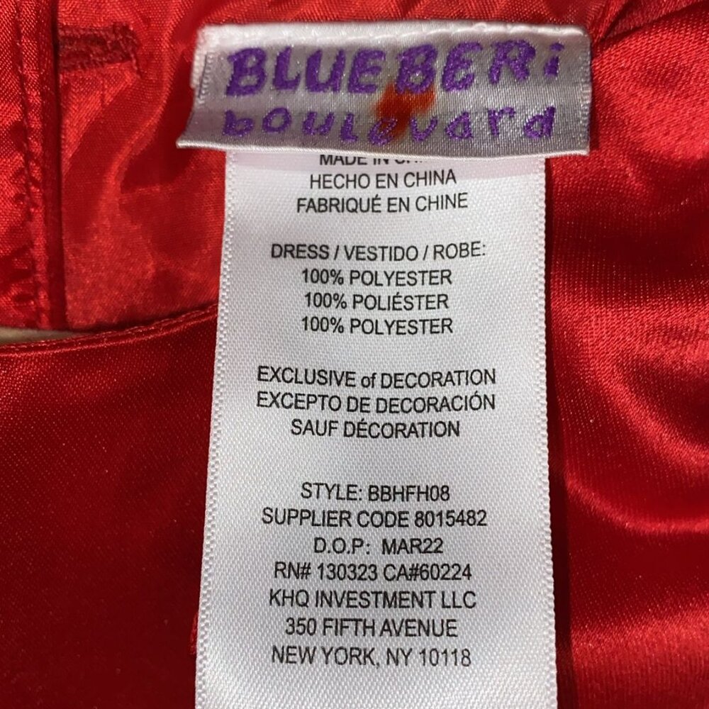 Blueberi Boulevard Girls Red  Sleeveless Formal Dress - Picture 2 of 9